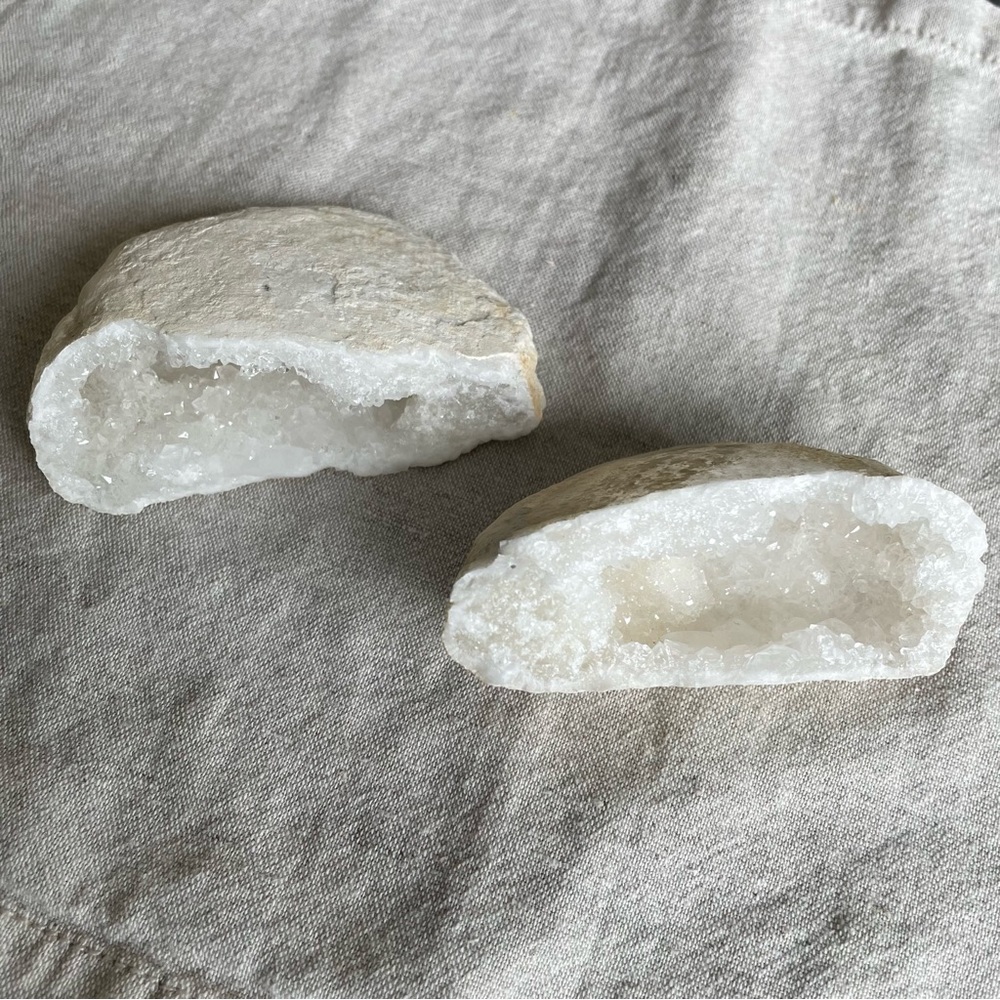 Quartz Geode Pair - Picture 2 of 5